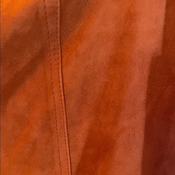 NWT Elegant Brown soft suede Skirt /lining /back zipper size14 - Picture 4 of 16